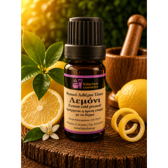 ΑΙΘΕΡΙΟ ΕΛΑΙΟ ΛΕΜΟΝΙ ΦΥΣΙΚΟ (Lemon cold pressed essential oil)