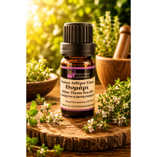 ΑΙΘΕΡΙΟ ΕΛΑΙΟ ΘΥΜΑΡΙ ΦΥΣΙΚΟ ΛΕΥΚΟ  (Thymus vulgaris flower/leaf oil WHITE)